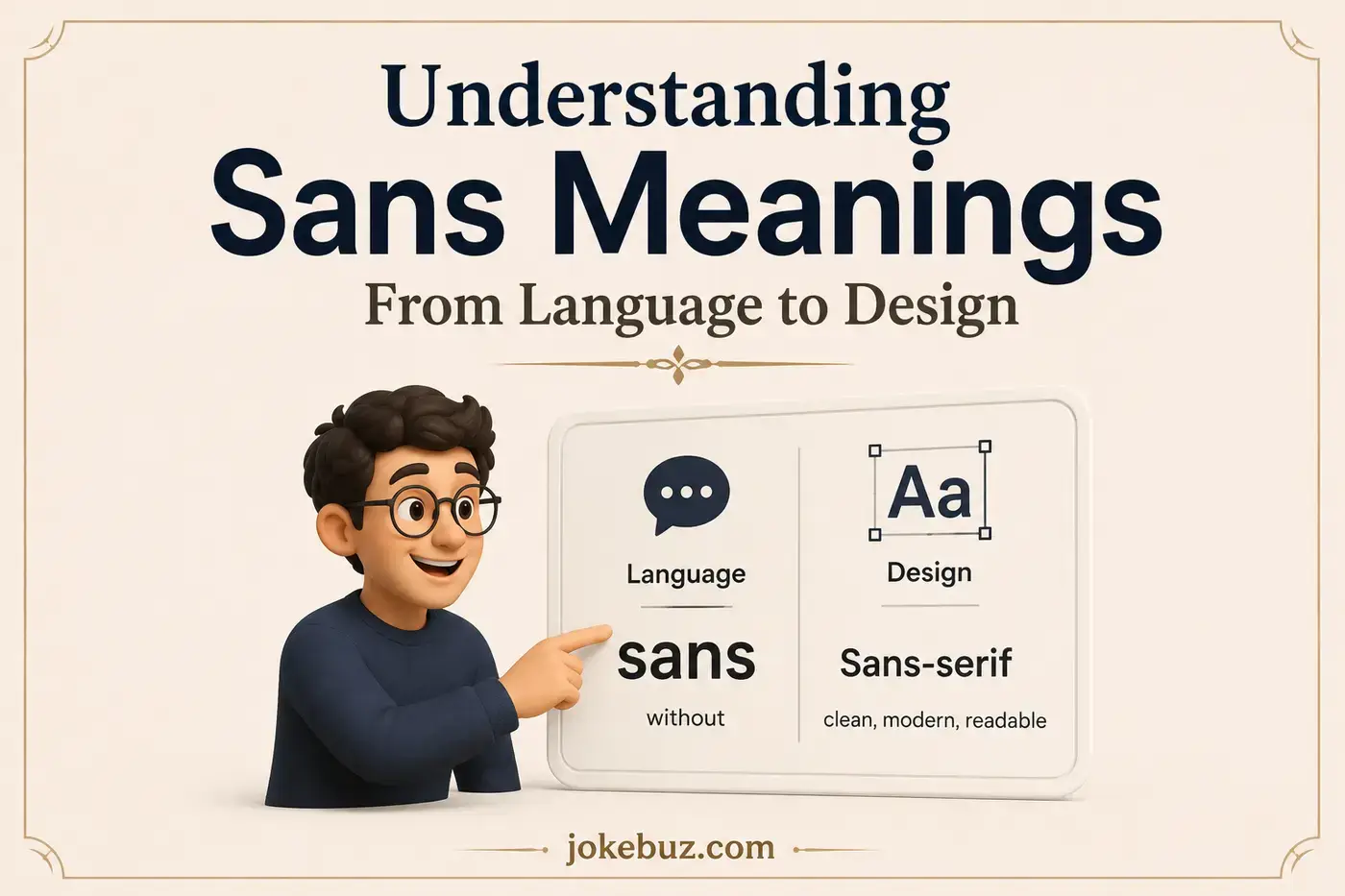 Understanding Sans Meanings From Language to Design