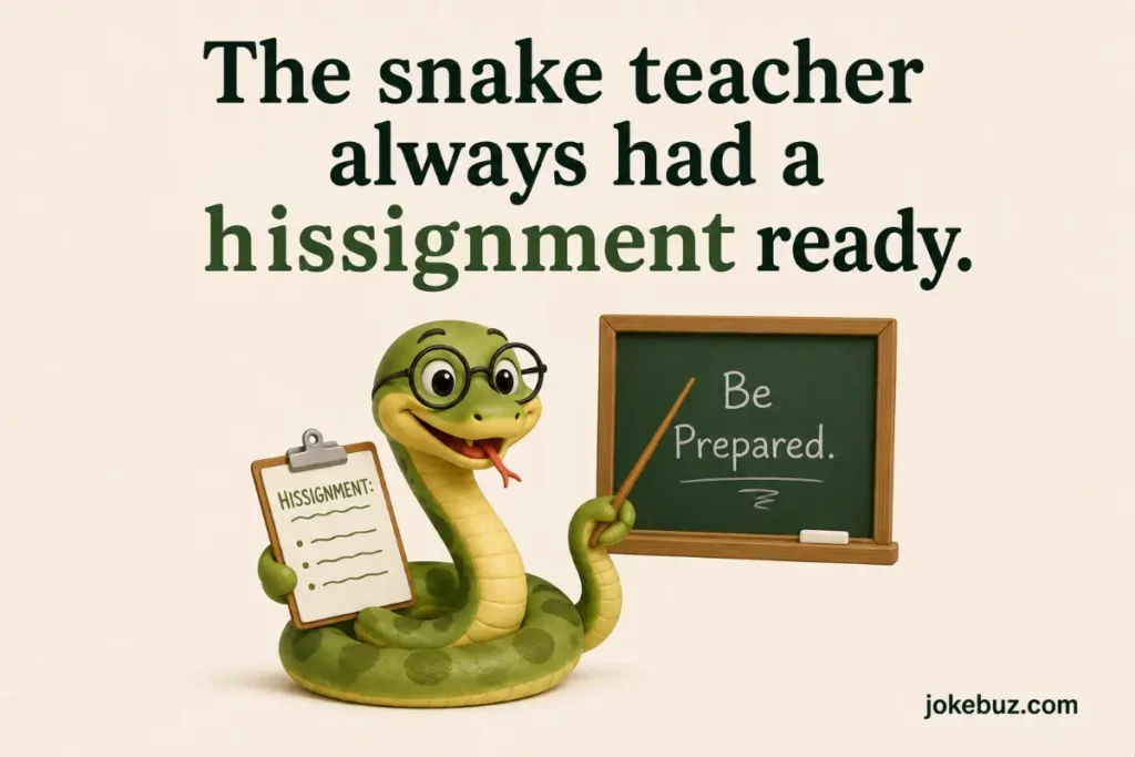 Clever snake puns for teacher