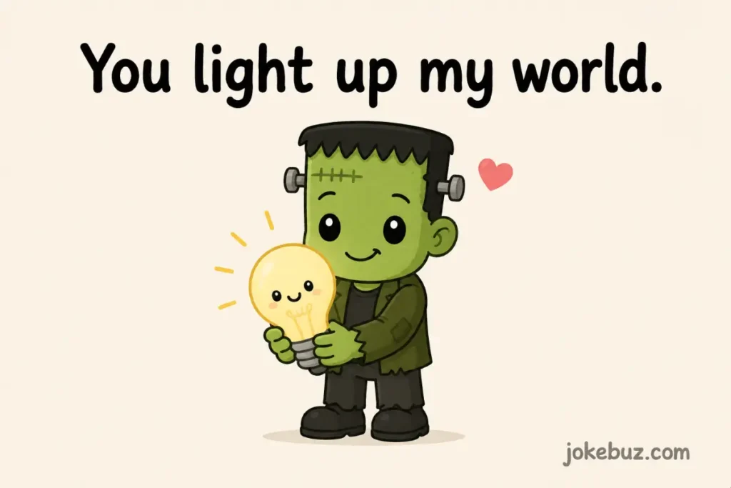 Romantic Frankenstein Puns Captions