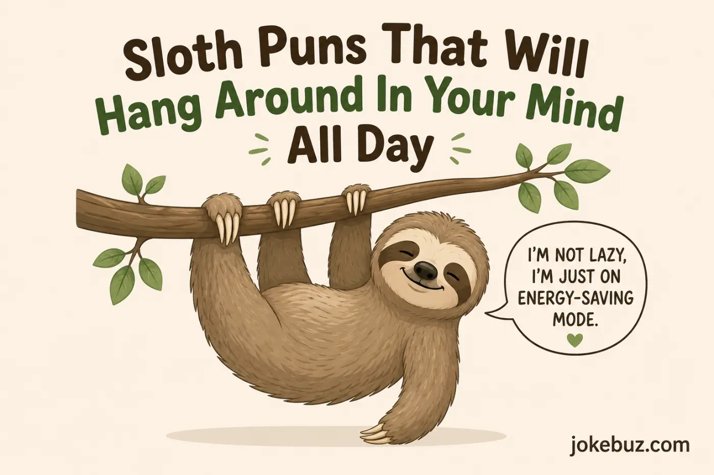 Sloth Puns That Will Hang Around In Your Mind All Day