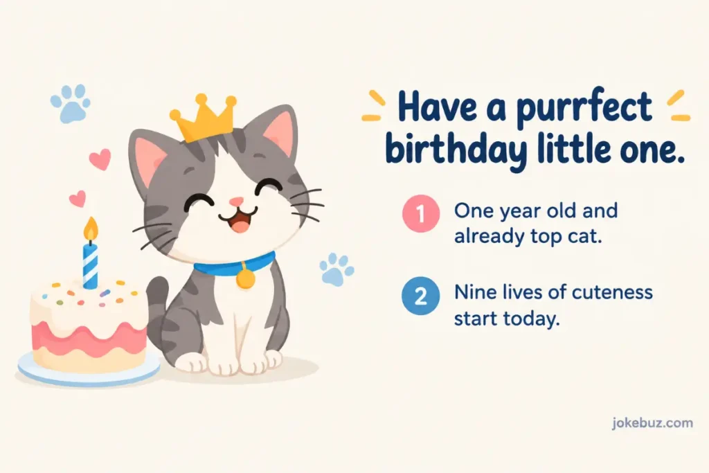 Birthday cat puns and jokes For Babies