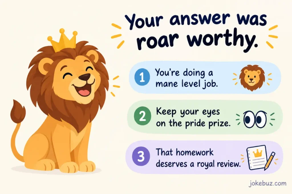 Clever lion puns For Teachers
