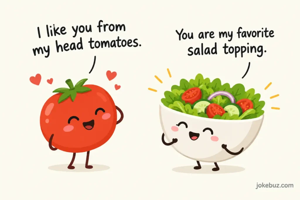 Flirty salad puns and jokes