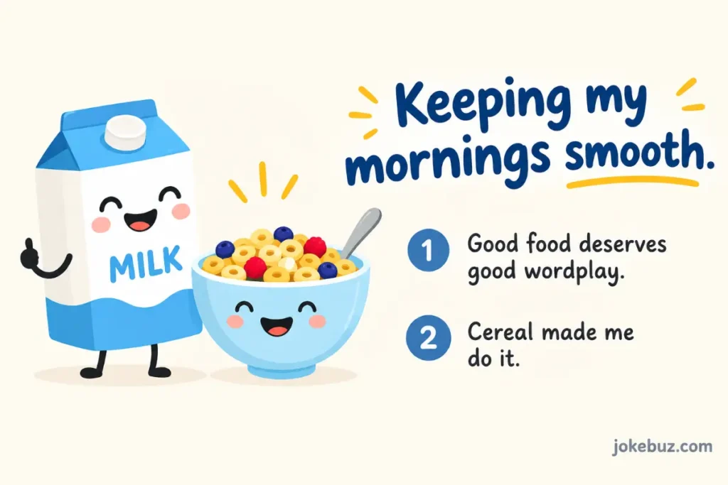 Funny milk puns and jokes for captions