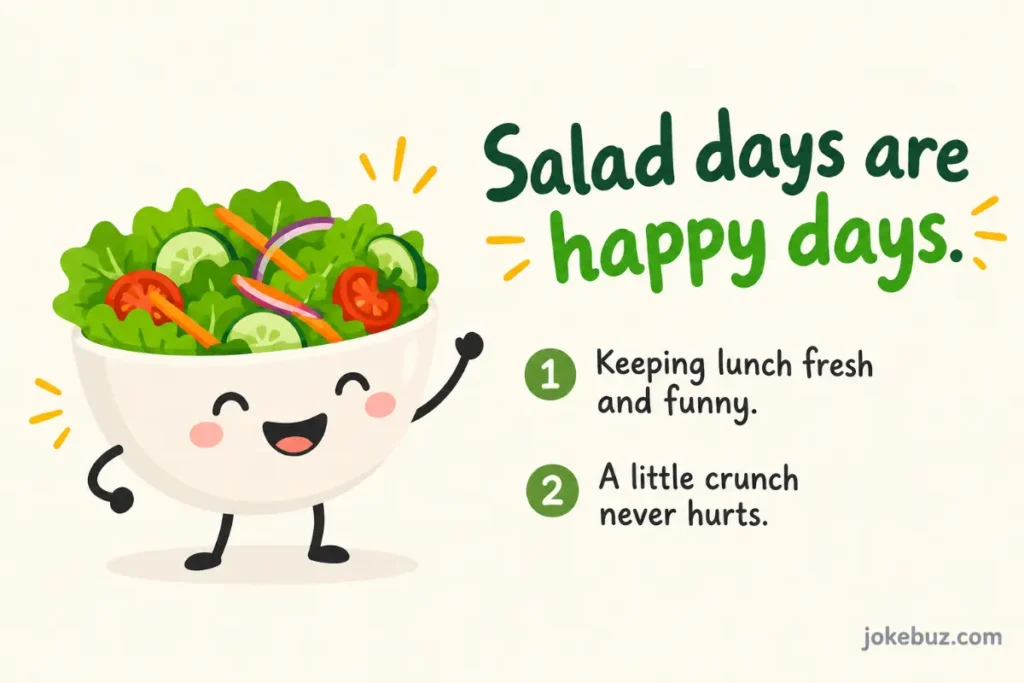 Funny salad puns and jokes for captions