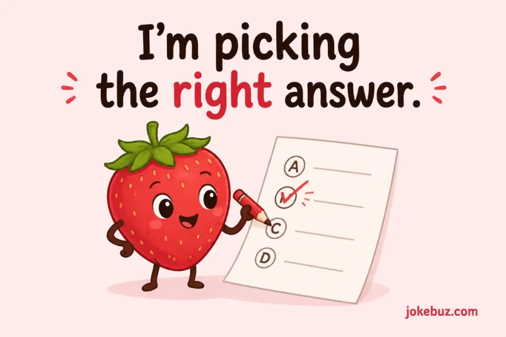 Funny Strawberry puns for students