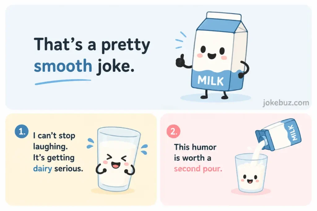 Milk puns and jokes one liners