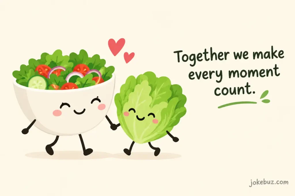 Romantic salad puns and jokes for Instagram