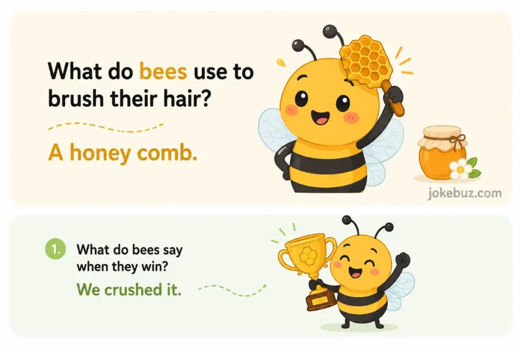 Short Bee Puns For Kids
