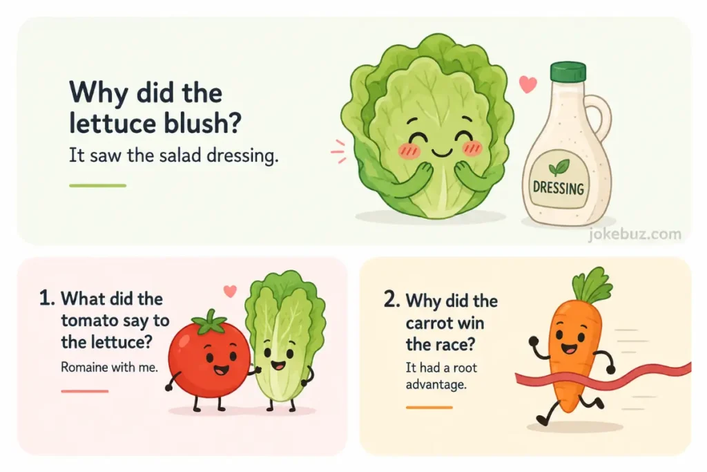 Short salad puns and jokes for kids